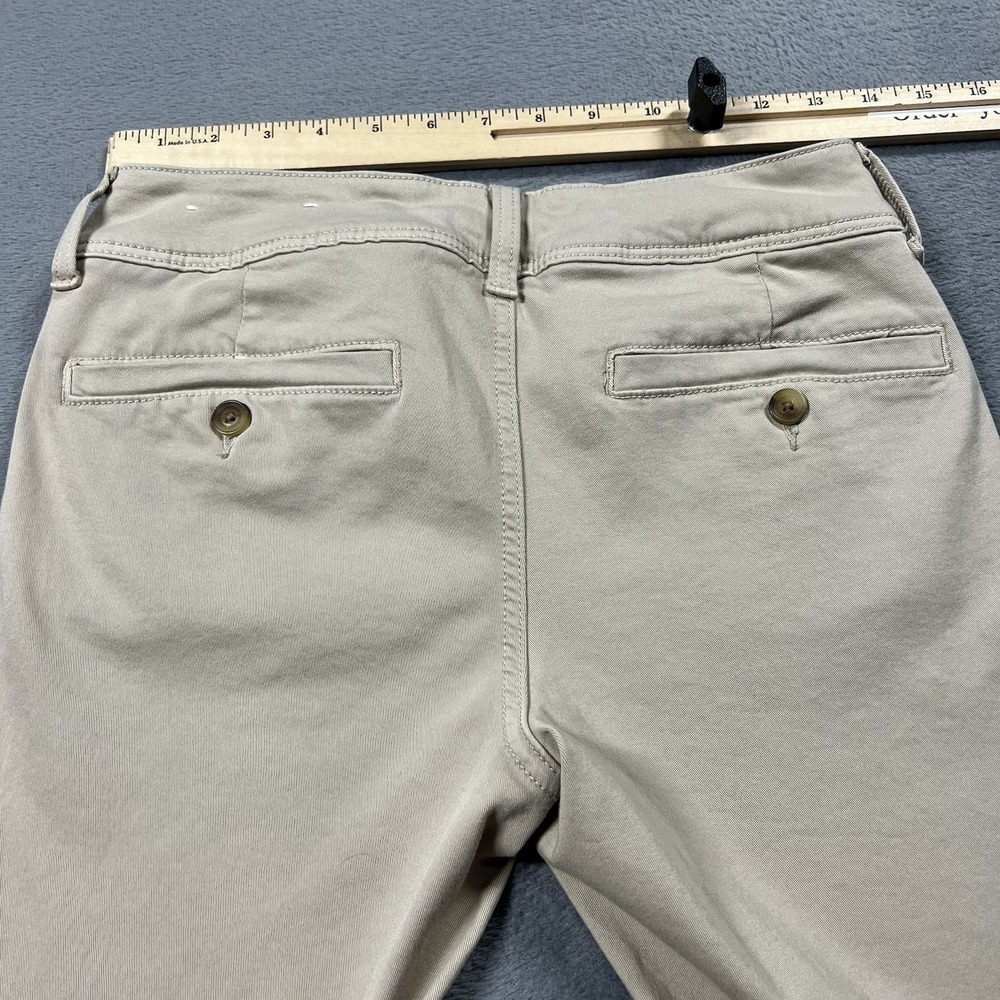 American Eagle Pants Womens 6 Short Tan Kick Boot Bootcut Low Rise Stretch - Picture 5 of 10